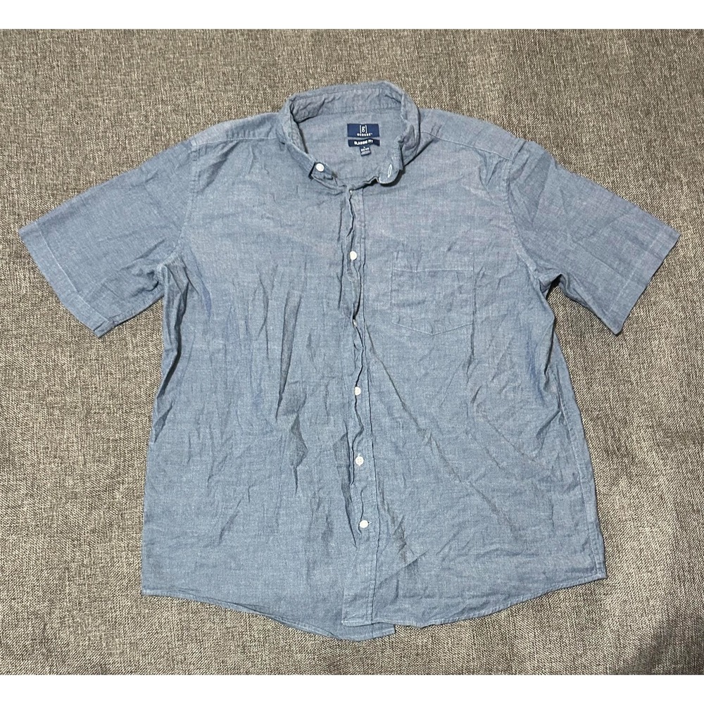 George Classic Fit Men's Size L (42-44) Short Sleeve Shirt